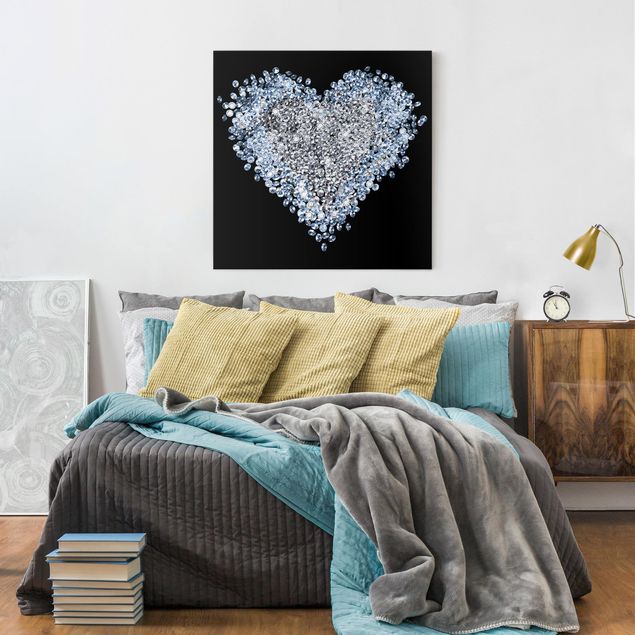 Canvas schilderijen Diamond Heart