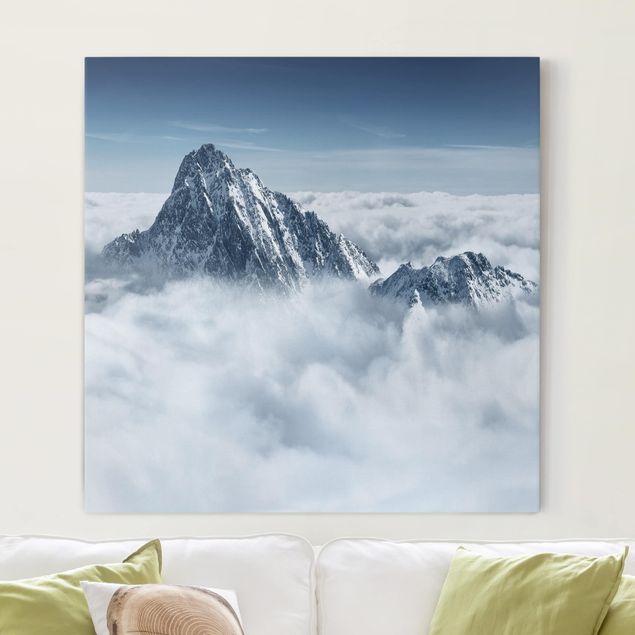 Canvas schilderijen The Alps Above The Clouds