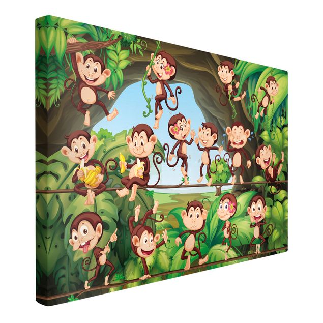 Canvas schilderijen Jungle Monkeys