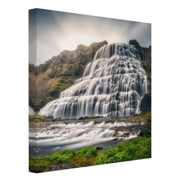 Canvas schilderijen Dynjandi Waterfall