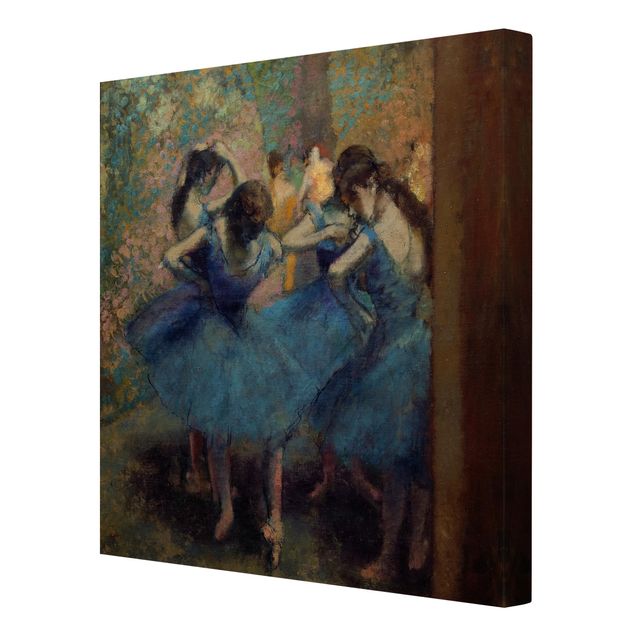 Canvas schilderijen Edgar Degas - Blue Dancers