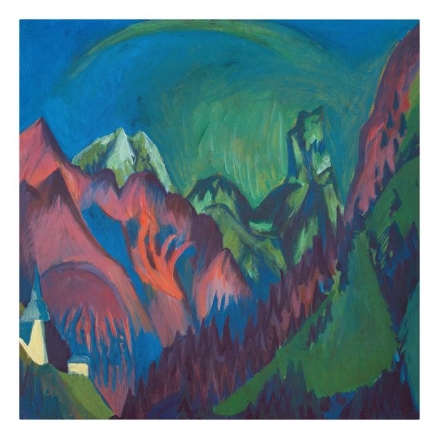 Canvas schilderijen Ernst Ludwig Kirchner - Trains Gorge Near Monstein