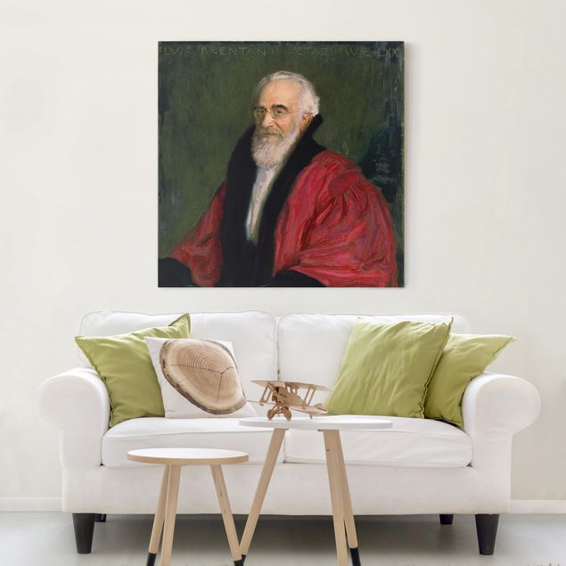 Canvas schilderijen Franz von Stuck - Portrait of Lujo Brentano