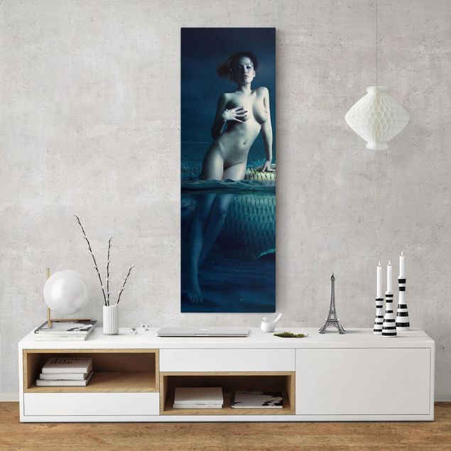 Canvas schilderijen Nude With Fish