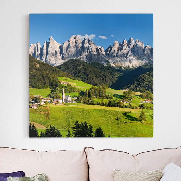 Canvas schilderijen Odle In South Tyrol