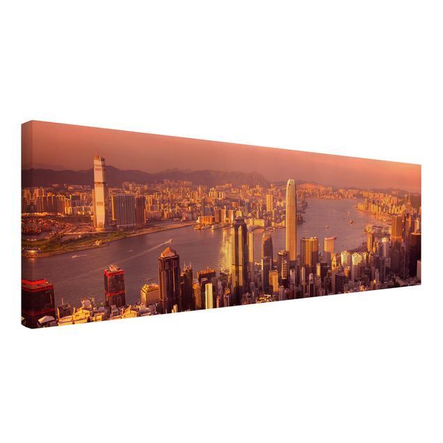 Canvas schilderijen Hong Kong Sunset