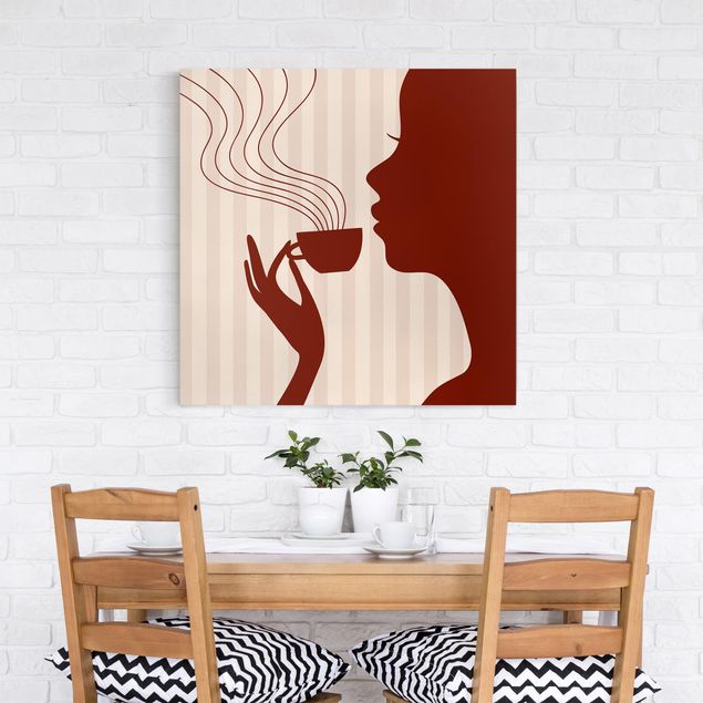 Canvas schilderijen Hot Coffee