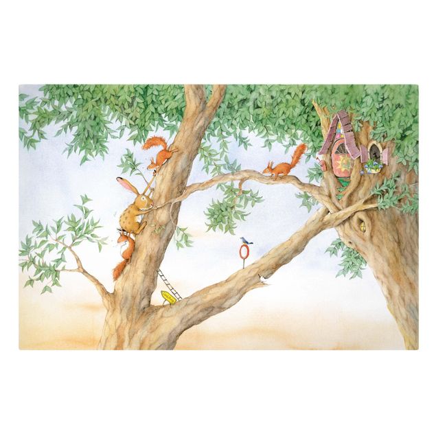 Canvas schilderijen Josi Bunny - House Of Squirrels