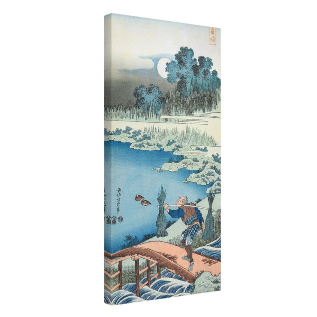 Canvas schilderijen Katsushika Hokusai - Rice Carriers (Tokusagari)