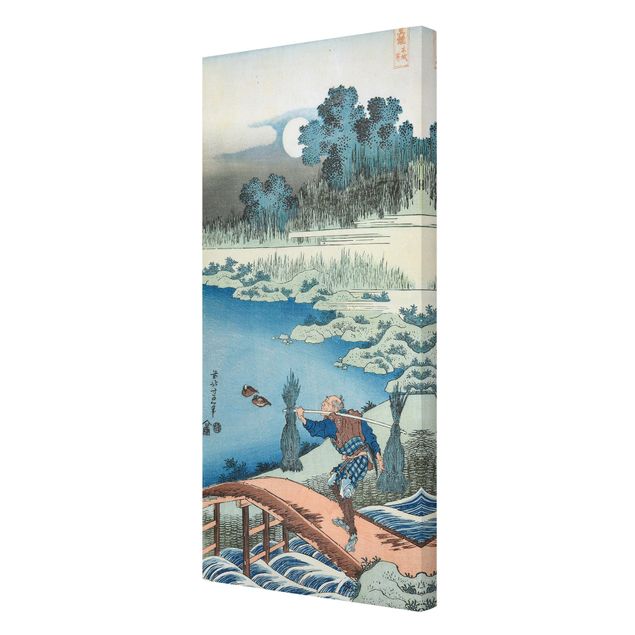 Canvas schilderijen Katsushika Hokusai - Rice Carriers (Tokusagari)