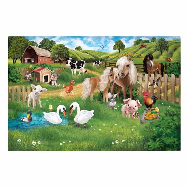 Canvas schilderijen Animal Club International - The Animals On The Farm