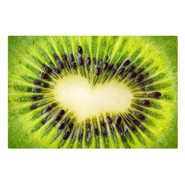 Canvas schilderijen Kiwi Heart