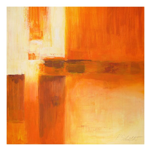 Canvas schilderijen Composition In Orange And Brown 01