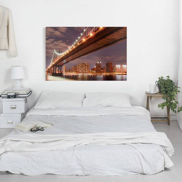 Canvas schilderijen Manhattan Bridge