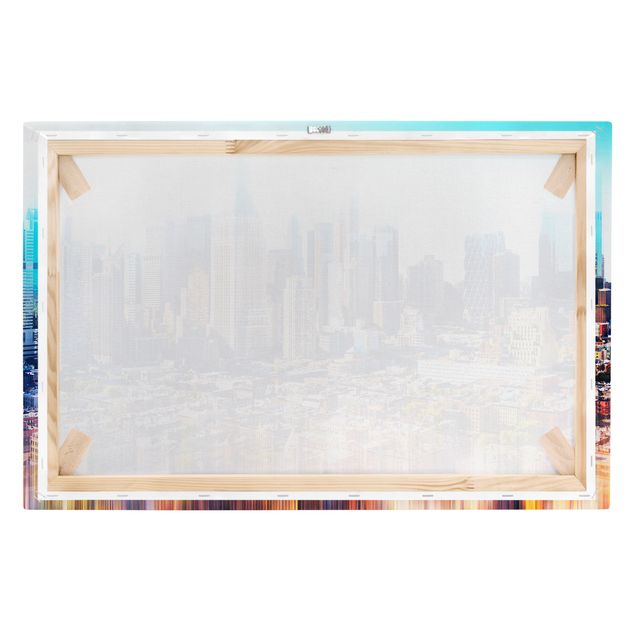 Canvas schilderijen Manhattan Skyline Urban Stretch