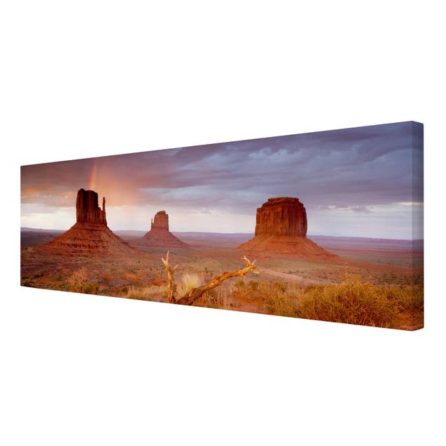 Canvas schilderijen Monument Valley At Sunset