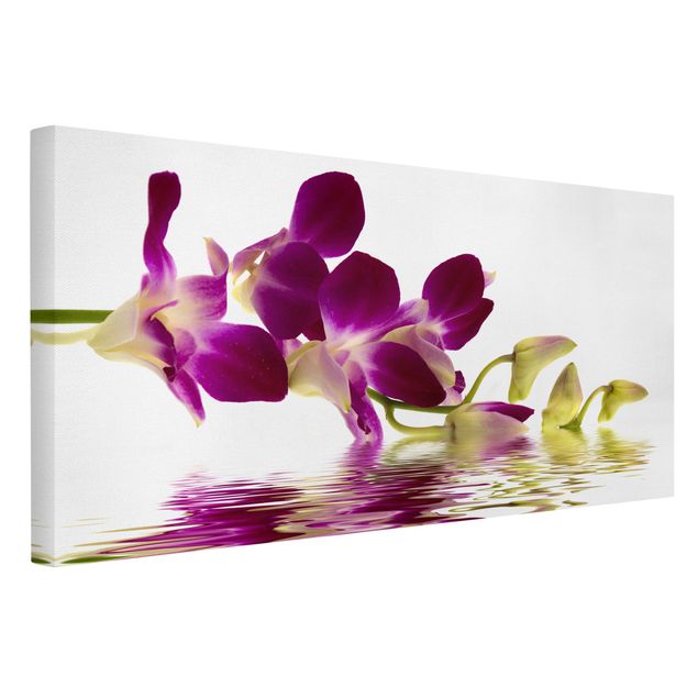 Canvas schilderijen Pink Orchid Waters