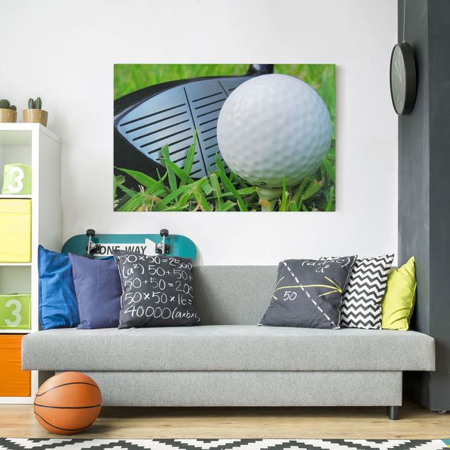 Canvas schilderijen Playing Golf