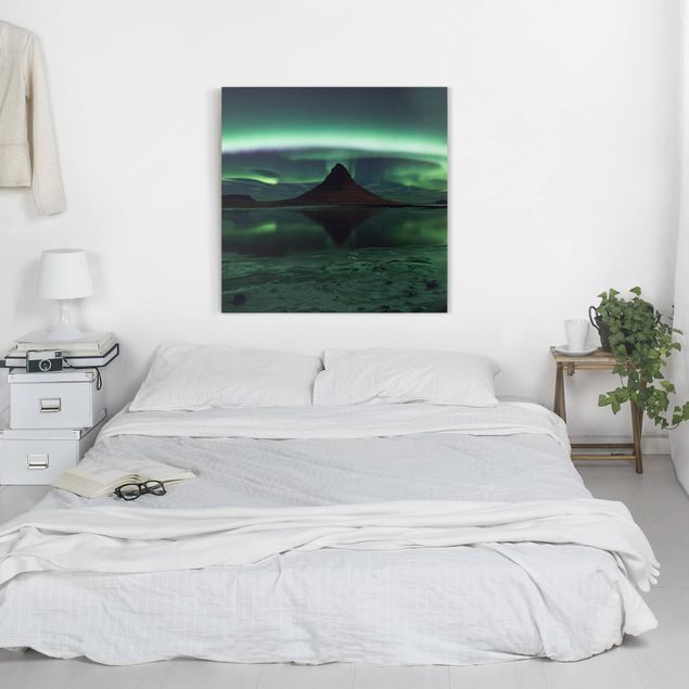 Canvas schilderijen Northern Lights In Iceland