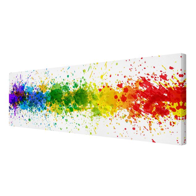 Canvas schilderijen Rainbow Splatter