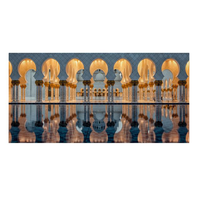 Canvas schilderijen Reflections In The Mosque