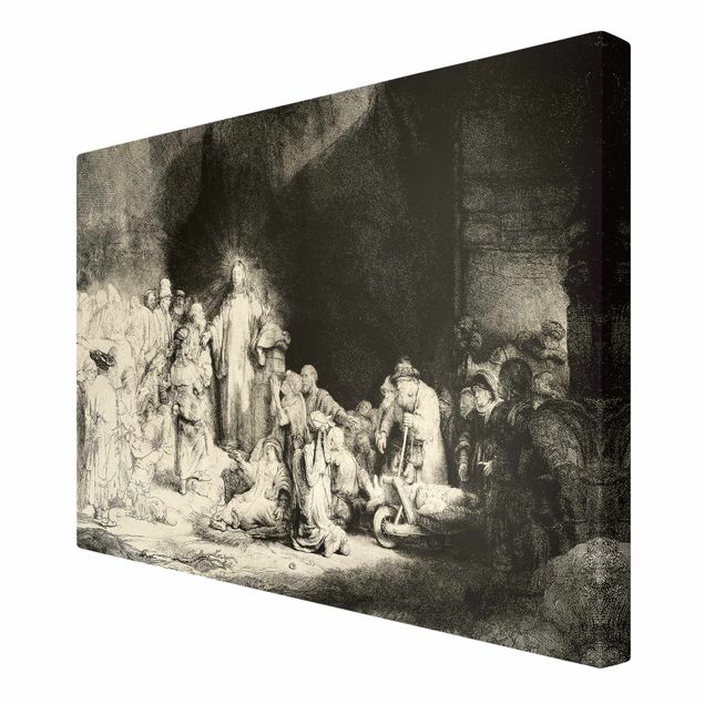 Canvas schilderijen Rembrandt van Rijn - Christ healing the Sick. The Hundred Guilder