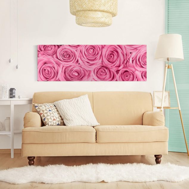 Canvas schilderijen Pink Roses