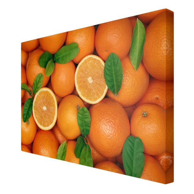 Canvas schilderijen Juicy oranges