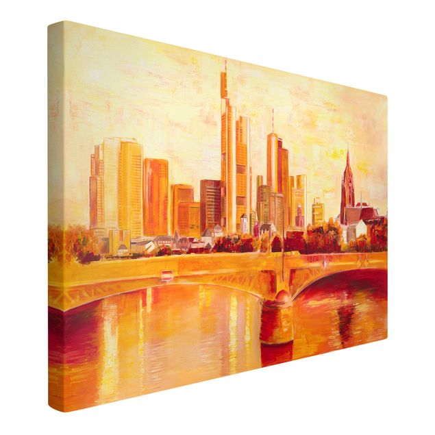 Canvas schilderijen Skyline Frankfurt