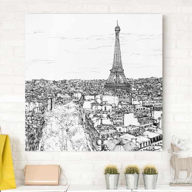 Canvas schilderijen City Study - Paris