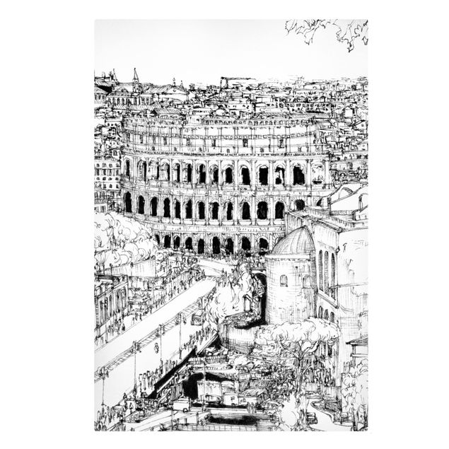 Canvas schilderijen City Study - Rome