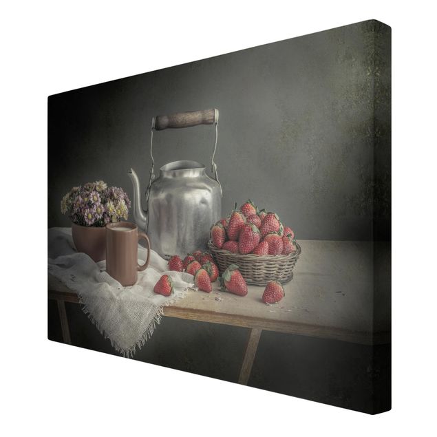 Canvas schilderijen Still Life with Strawberries