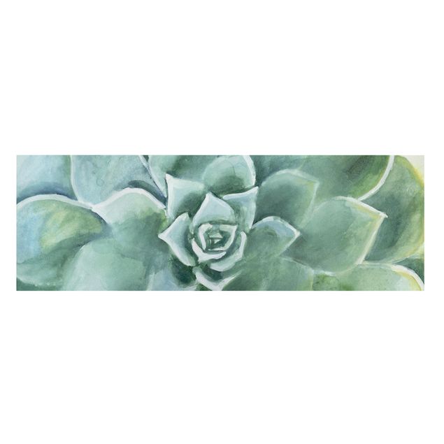 Canvas schilderijen Succulent Plant Watercolour Dark