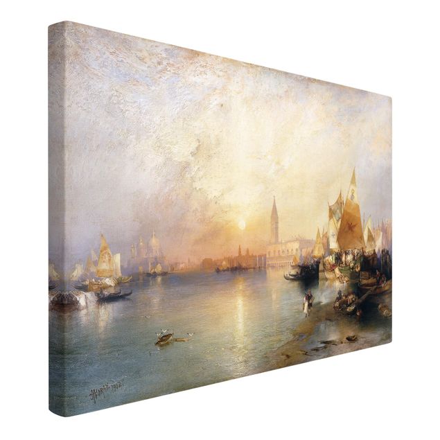 Canvas schilderijen Thomas Moran - Sunset Venice