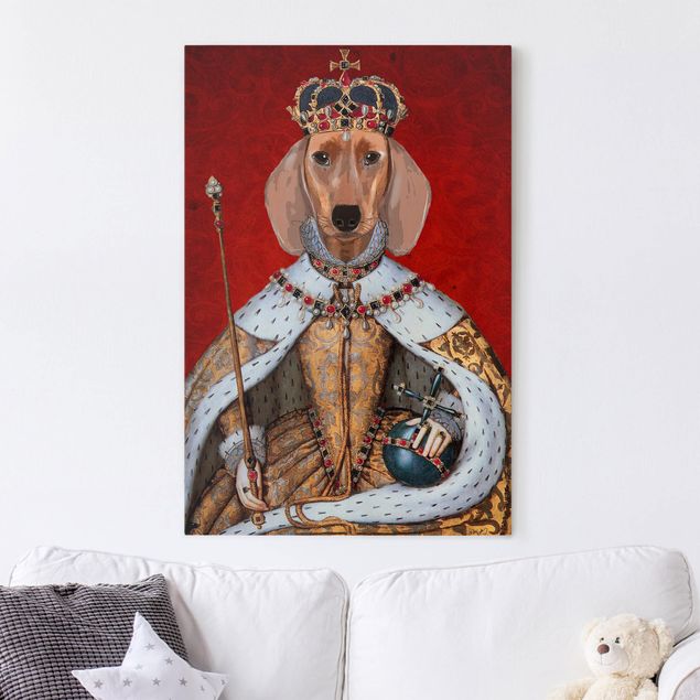 Canvas schilderijen Animal Portrait - Dachshund Queen