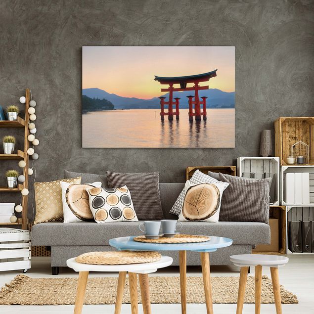 Canvas schilderijen Torii At Itsukushima