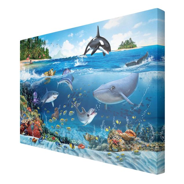 Canvas schilderijen Animal Club International - Underwater World With Animals