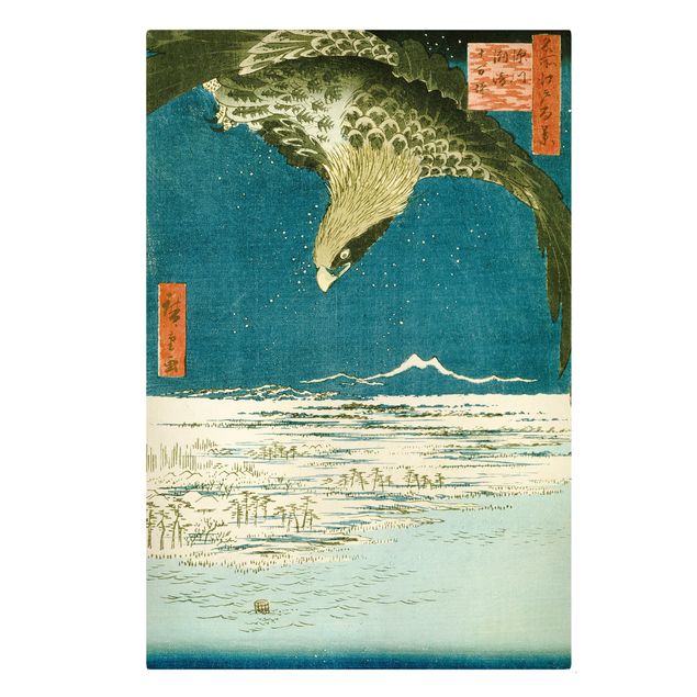 Canvas schilderijen Utagawa Hiroshige - The Plain near Fukagawa Susaki