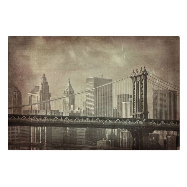 Canvas schilderijen Vintage New York City