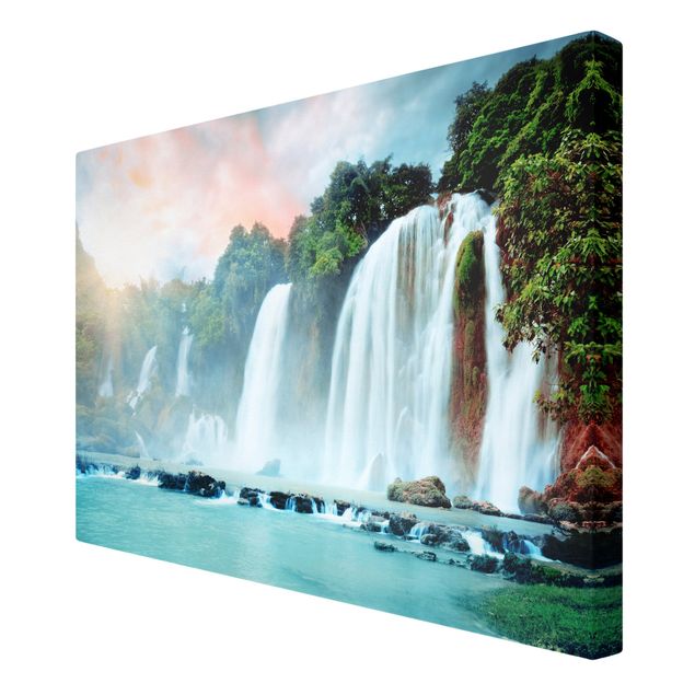 Canvas schilderijen Waterfall Panorama