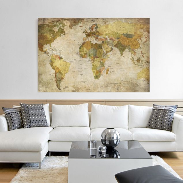 Canvas schilderijen World map