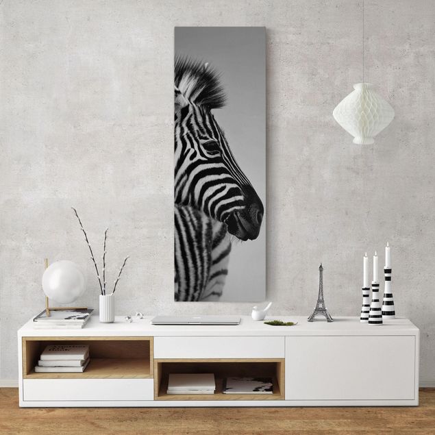 Canvas schilderijen Zebra Baby Portrait II