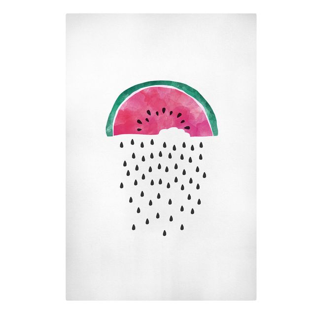 Canvas schilderijen Watermelon Rain