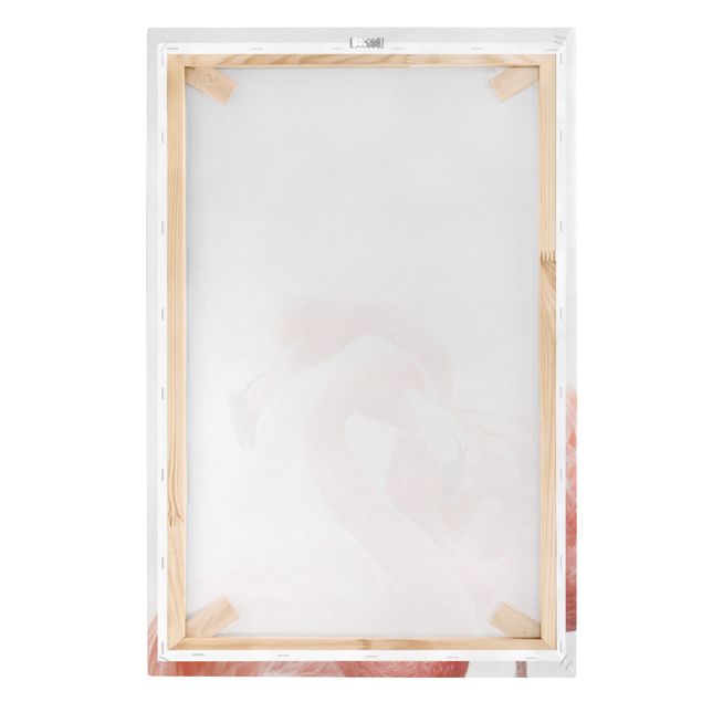 Canvas schilderijen Two Flamingos