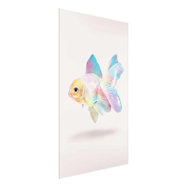 Glasschilderijen Fish In Pastel