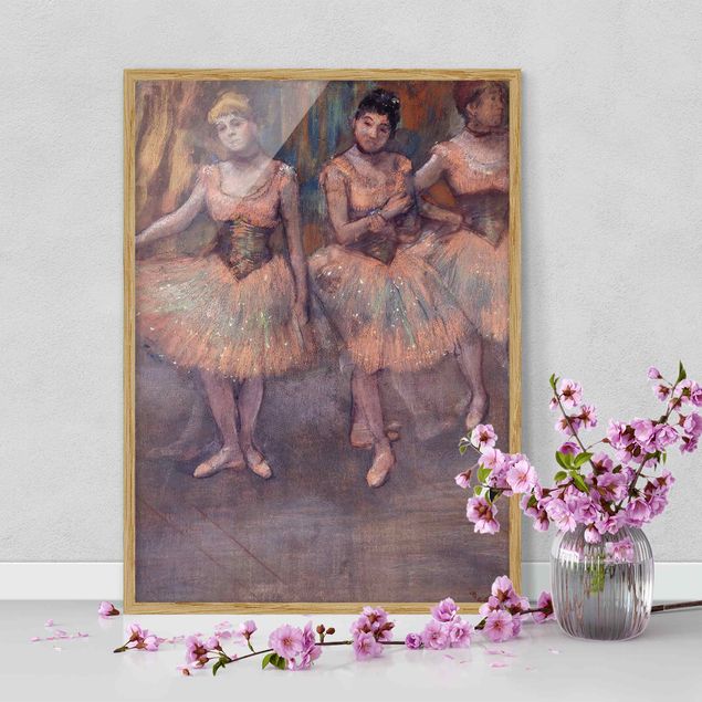 Ingelijste posters Edgar Degas - Three Dancers before Exercise