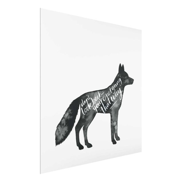 Glasschilderijen Animals With Wisdom - Fox