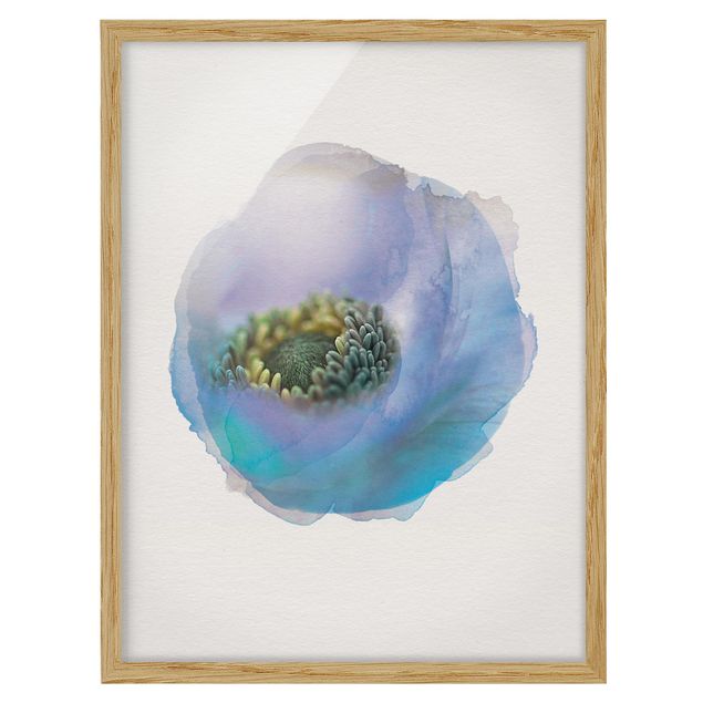Ingelijste posters WaterColours - Anemone On The River