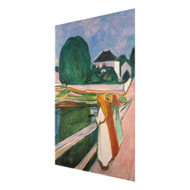 Glasschilderijen Edvard Munch - White Night