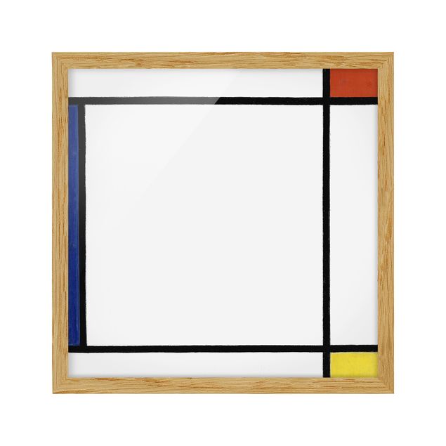 Ingelijste posters Piet Mondrian - Composition III with Red, Yellow and Blue